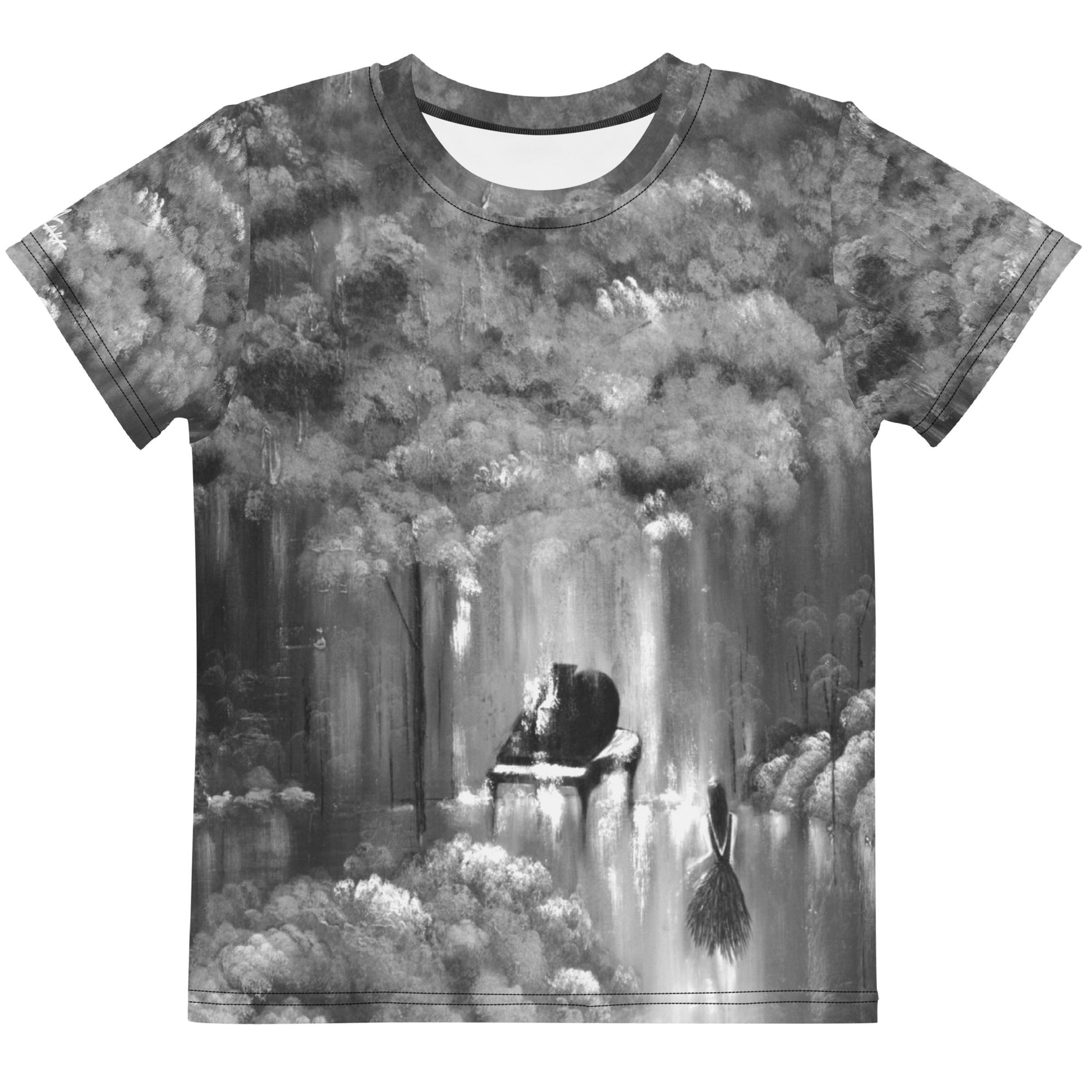 Kids Rebus The Garden Day 1 Black and White T-shirt