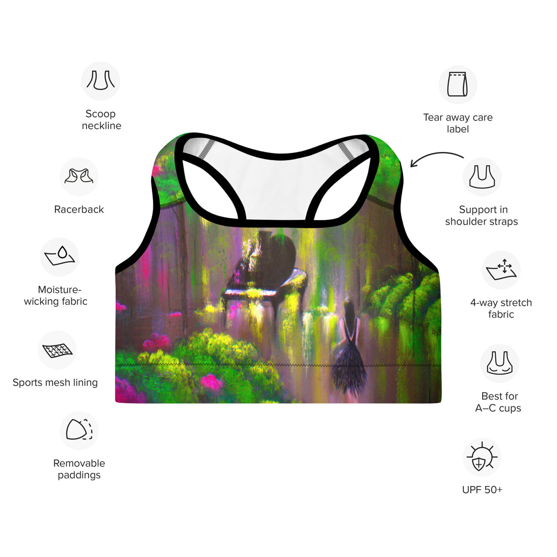 Rebus The Garden Day 1 Padded Sports Bra