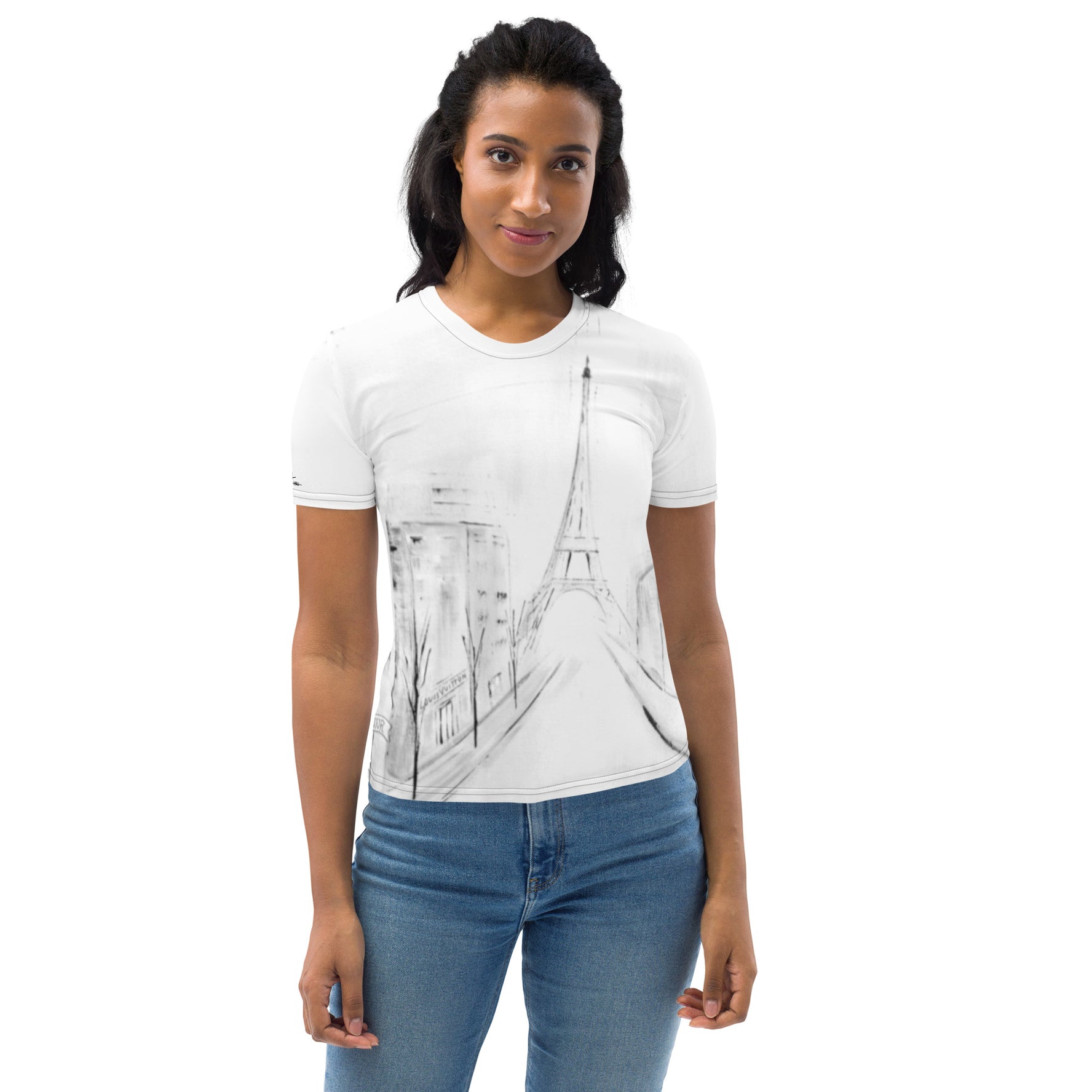 Paris Black and White Women's T-shirt