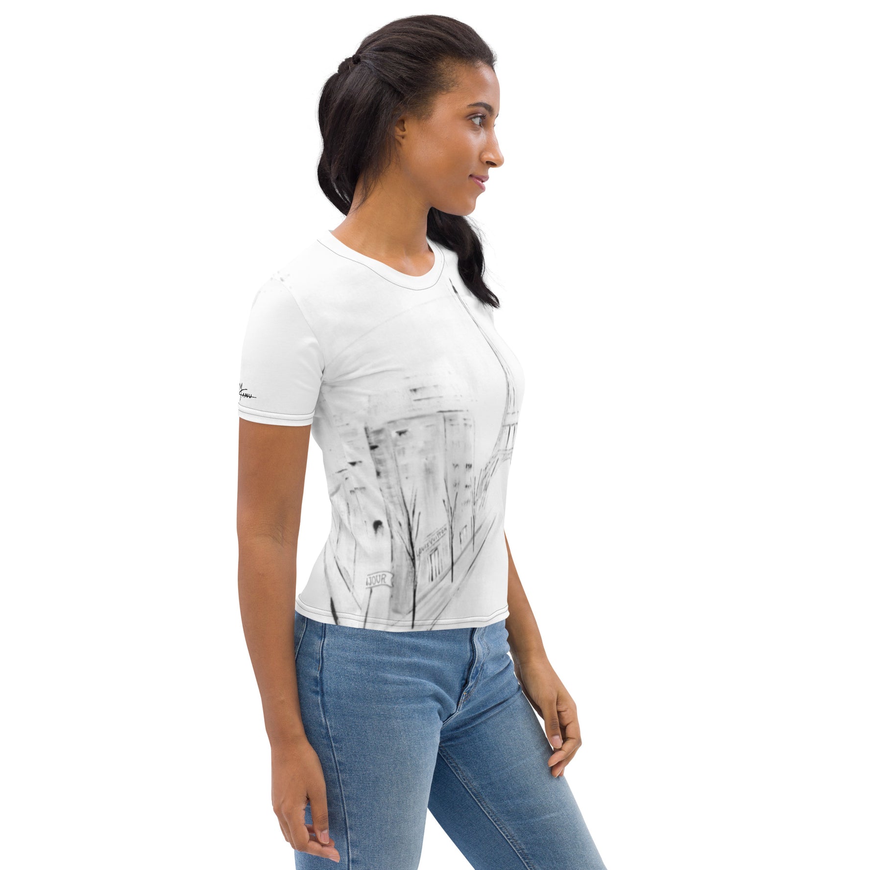 Paris Black and White Women's T-shirt