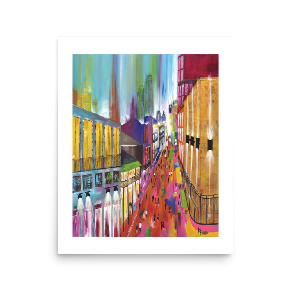 New Orleans Series | Night Out in The French Quarter | Poster Print | Second Edition